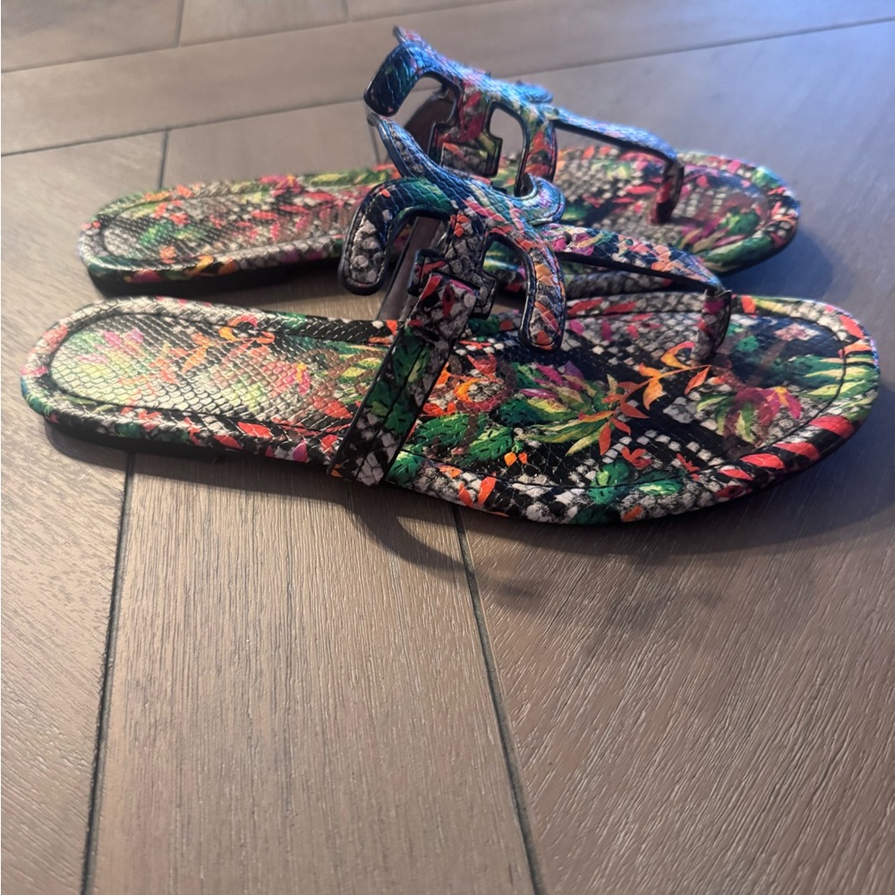 Sam Edelman Carter Sandals - Multicolor Floral Snake-Print - Picture 2 of 12